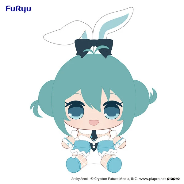 FURYU Hatsune Miku White Rabbit Ver Vocaloid Kyurumaru Big Plush 1 FURYU Hatsune Miku White Rabbit Ver Vocaloid Kyurumaru Big Plush