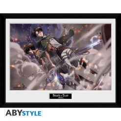 ABYSSE Smoke Blast Attack On Titan Framed Print