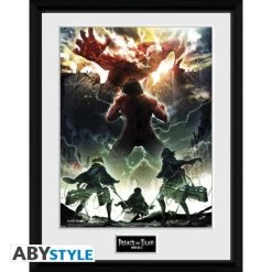 ABYSSE Defending The Wall Attack On Titan Framed Print