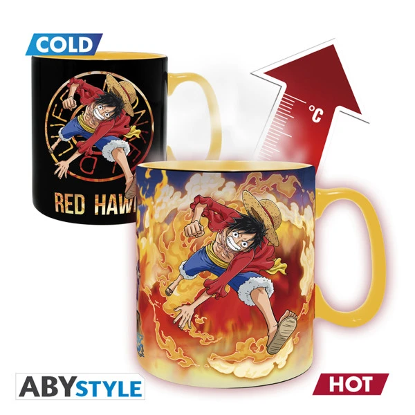 ABYSSE Luffy & Sabo One Piece Heat Change Mug And Coaster Set 2 ABYSSE Luffy & Sabo One Piece Heat Change Mug And Coaster Set - Image 2