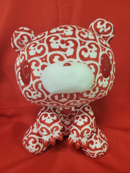 MORI CHACK Gloomy Bear Red Textillic Skullhearts Plush 1 MORI CHACK Gloomy Bear Red Textillic Skullhearts Plush